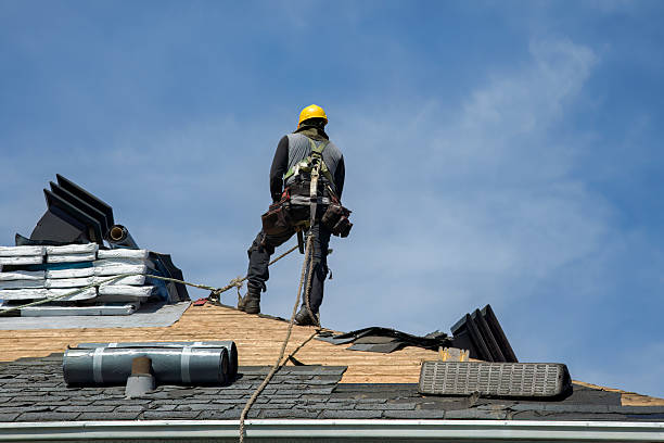Professional Storm Damage Roof Repair technician working in Plains, TX